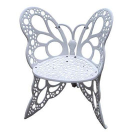 Einzelne Schmetterlings-Schmiedeeisen-Stühle und Kreis-Tabelle Soem-Wetter beständig