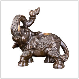 Charakter verziert antike Bronzeelefant-Statue für Haus/Garten