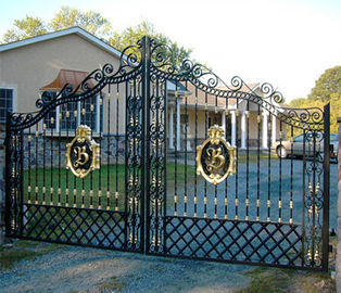 Schwarze Matten-dekorative Zäune und Tore/dekorative Metallgartentor