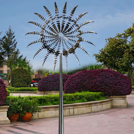 Metallkunst-berühmter moderner Garten-Edelstahl im Freien 2 m-Durchmesser-Wind-Skulptur