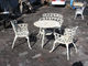 Aluminium-/Roheisen-Bistro-Tabelle und Stuhl-dekorative kundengebundene Größe
