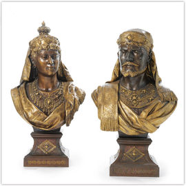Kundengebundene Volkskunst-Antiken-Roheisen-Statuen/Bronze-Garten-Statuen