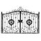 Sicherheits-Eingangs-Roheisen-Dekor-Tor-/doppelter Eintritts-dekorative Metalltore